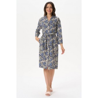 Халат  женский       трикотажный   с запахом  с длинным рукавом       