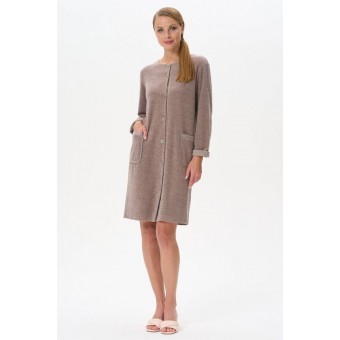 Халат  женский       махровый   на пуговицах  с длинным рукавом