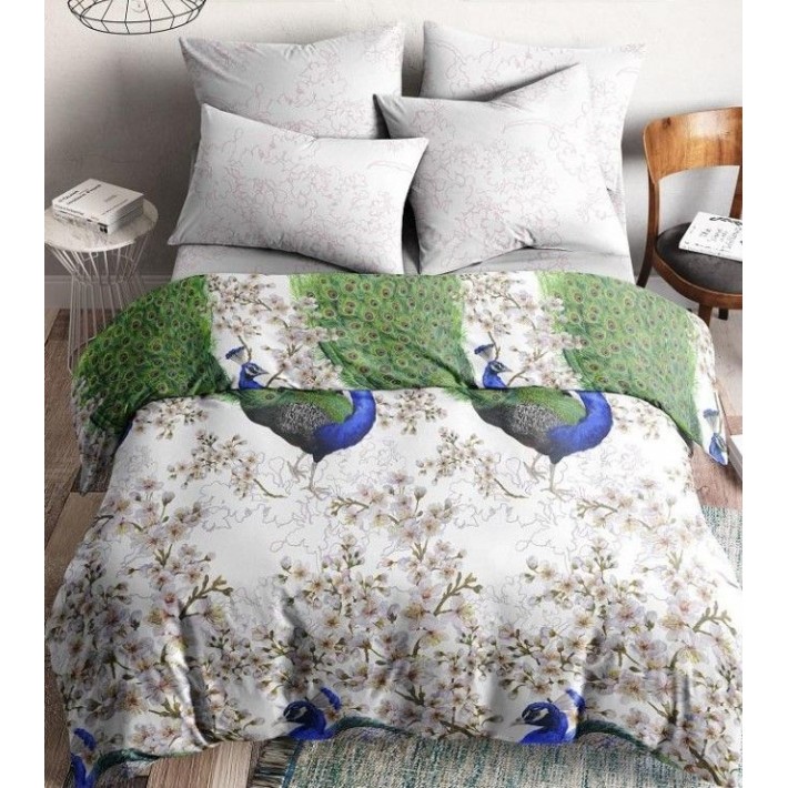 Комплект постельного белья 1,5 спальный из бязи с наволочками 70х70 2 шт Рисунок Ночь Нежна