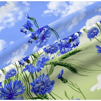 Комплект постельного белья         1,5 спальный из бязи        с наволочками 70х70 2 шт Цветы Василиса