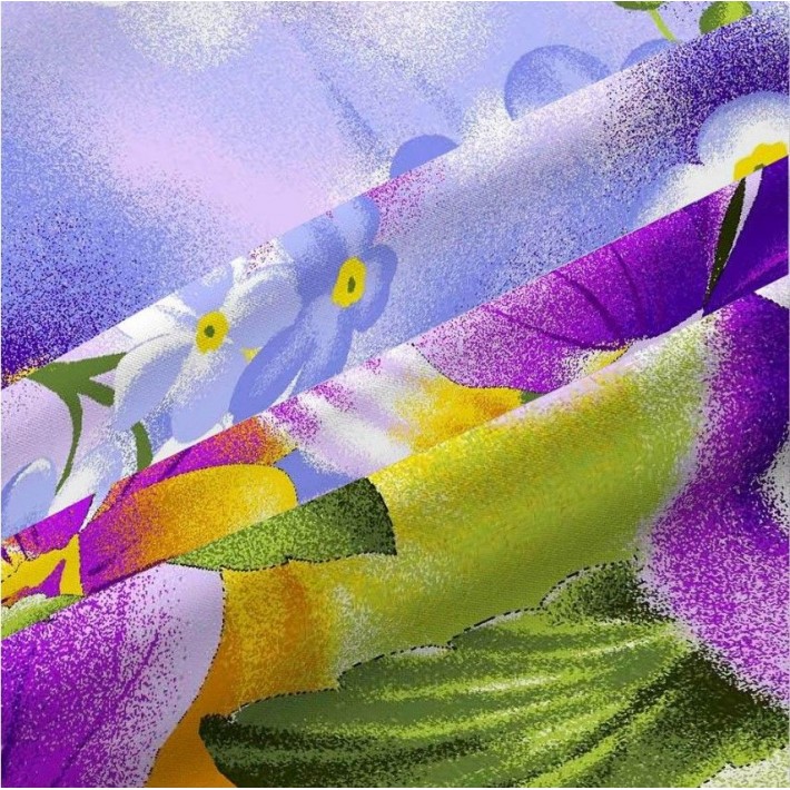 Комплект постельного белья 1,5 спальный из бязи с наволочками 70х70 2 шт Цветы Василиса