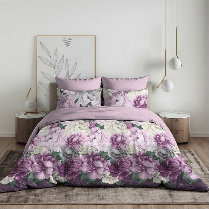 Комплект постельного белья 1,5 спальный из бязи с наволочками 50х70 2 шт Цветы DoZari