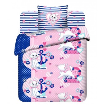 Комплект постельного белья  детский       1,5 спальный из бязи        с наволочкой 70х70 Животные Василиса