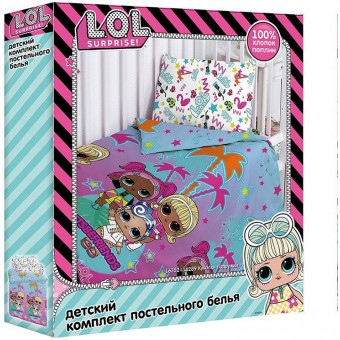 Комплект постельного белья  детский        из поплина        с наволочкой 40х60 Рисунок Уютный дом