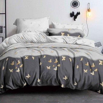 Комплект постельного белья         1,5 спальный из поплина        с наволочками 70х70 2 шт Бабочки Luxor