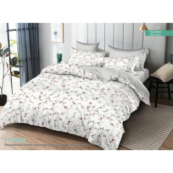Комплект постельного белья         1,5 спальный из поплина        с наволочками 70х70 2 шт Цветы Luxor  