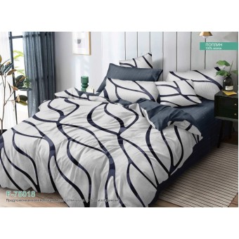Комплект постельного белья         1,5 спальный из поплина        с наволочками 70х70 2 шт Абстракция Luxor  