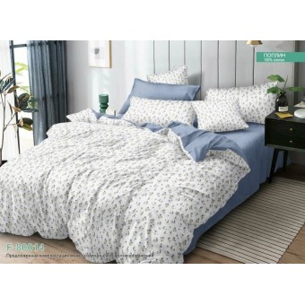 Комплект постельного белья         1,5 спальный из поплина        с наволочками 70х70 2 шт Цветы Luxor  
