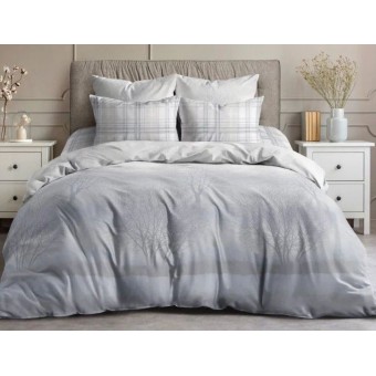 Комплект постельного белья         1,5 спальный из поплина        с наволочками 50х70 2 шт Деревья Морозный лес