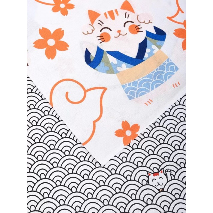 Комплект постельного белья 1,5 спальный из поплина с наволочками 50х70 2 шт Принт Uniqcute