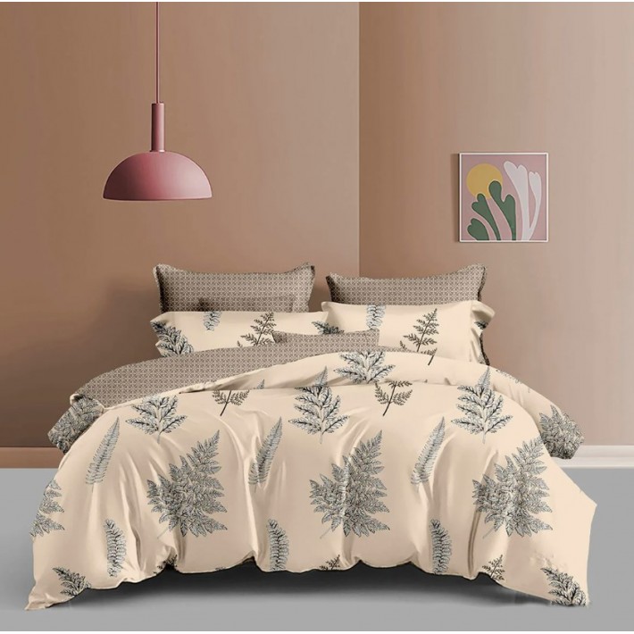 Комплект постельного белья 1,5 спальный из поплина с наволочками 70х70 2 шт Деревья Kuzina