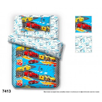 Комплект постельного белья  детский       1,5 спальный из поплина        с наволочкой 50х70 Машины ОТК Производство