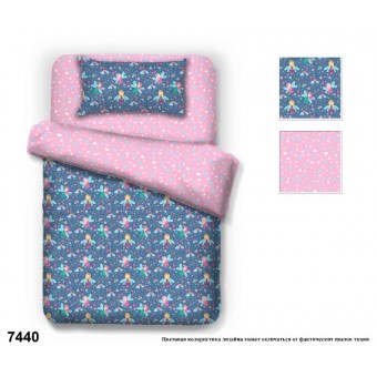 Комплект постельного белья  детский       1,5 спальный из поплина        с наволочкой 50х70 Сказка ОТК Производство