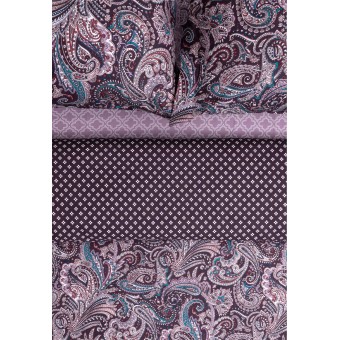 Комплект постельного белья        1,5 спальный из поплина        с наволочками 50х70 2 шт Орнамент Uniqcute