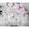 Комплект постельного белья 1,5 спальный из сатина с наволочками 70х70 2 шт Цветы Luxor