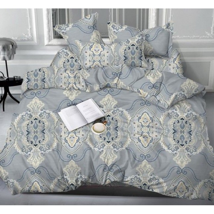 Комплект постельного белья 1,5 спальный из сатина с наволочками 70х70 2 шт Кружево Luxor