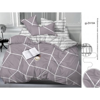 Комплект постельного белья     1,5 спальный  из сатина, геометрия Luxor  