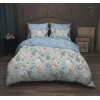 Комплект постельного белья 1,5 спальный из сатина с наволочками 70х70 2 шт Цветы Luxor