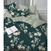 Комплект постельного белья 1,5 спальный из сатина с наволочками 70х70 2 шт Растения Luxor