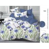 Комплект постельного белья 1,5 спальный из сатина с наволочками 70х70 2 шт Цветы Luxor