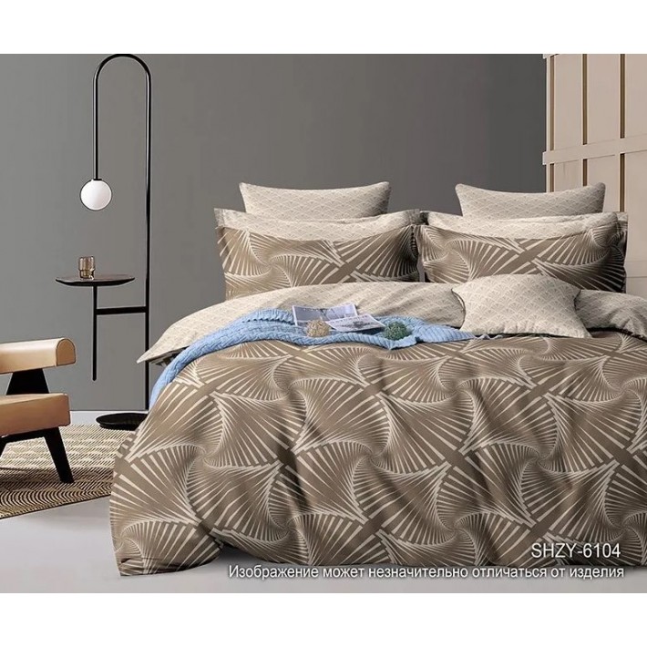 Комплект постельного белья 1,5 спальный из сатина с наволочками 70х70 2 шт Узор Luxor