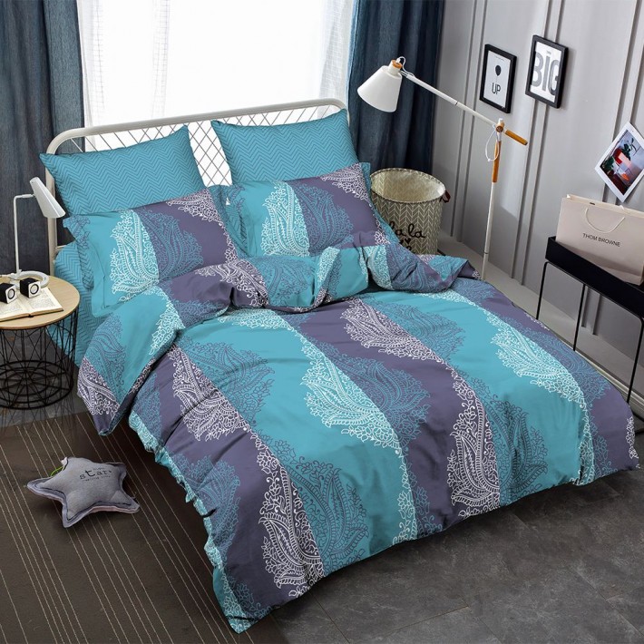 Комплект постельного белья 1,5 спальный из сатина с наволочками 70х70 2 шт Деревья Amore Mio