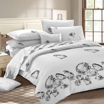 Комплект постельного белья     1,5 спальный  из полисатина, рисунок Amore Mio  