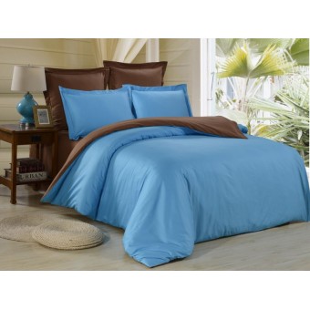 Комплект постельного белья         двуспальный из сатина        с наволочками 50х70 2 шт и с наволочками 70х70 2 шт Однотонное Valtery  