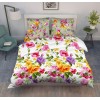 Комплект постельного белья двуспальный из поплина с наволочками 70х70 2 шт Цветы Василиса