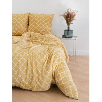 Комплект постельного белья        двуспальный из перкаля        с наволочками 70х70 2 шт Двойной дизайн Василиса  