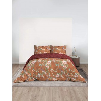 Комплект постельного белья        двуспальный из перкаля        с наволочками 50х70 2 шт Цветы   