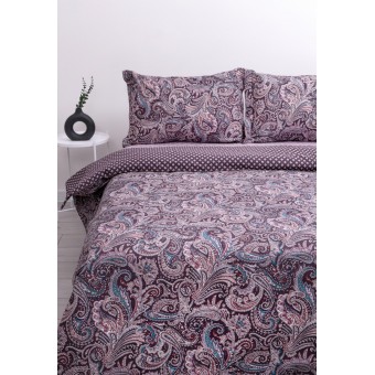 Комплект постельного белья        двуспальный из перкаля        с наволочками 70х70 2 шт Цветы Василиса  