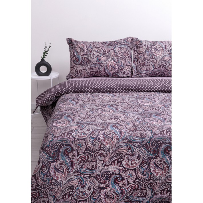 Комплект постельного белья двуспальный из перкаля с наволочками 70х70 2 шт Цветы Василиса