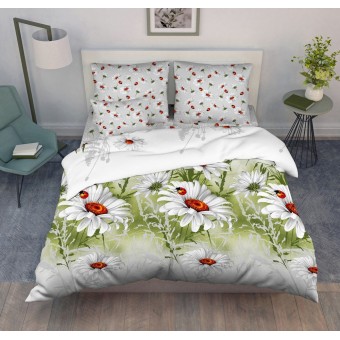 Комплект постельного белья     2 спальный  из бязи, цветы Василиса  