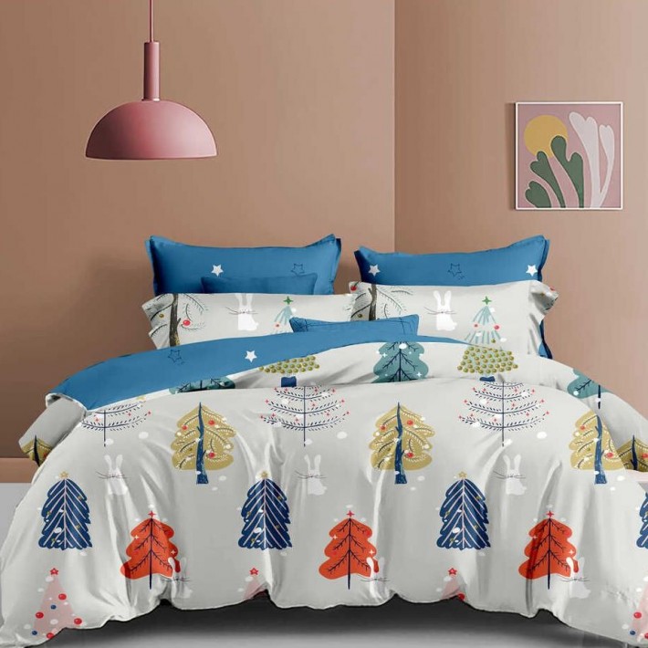 Комплект постельного белья двуспальный из поплина с наволочками 70х70 2 шт Luxor