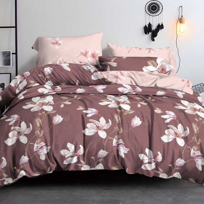 Комплект постельного белья двуспальный из поплина с наволочками 70х70 2 шт Luxor