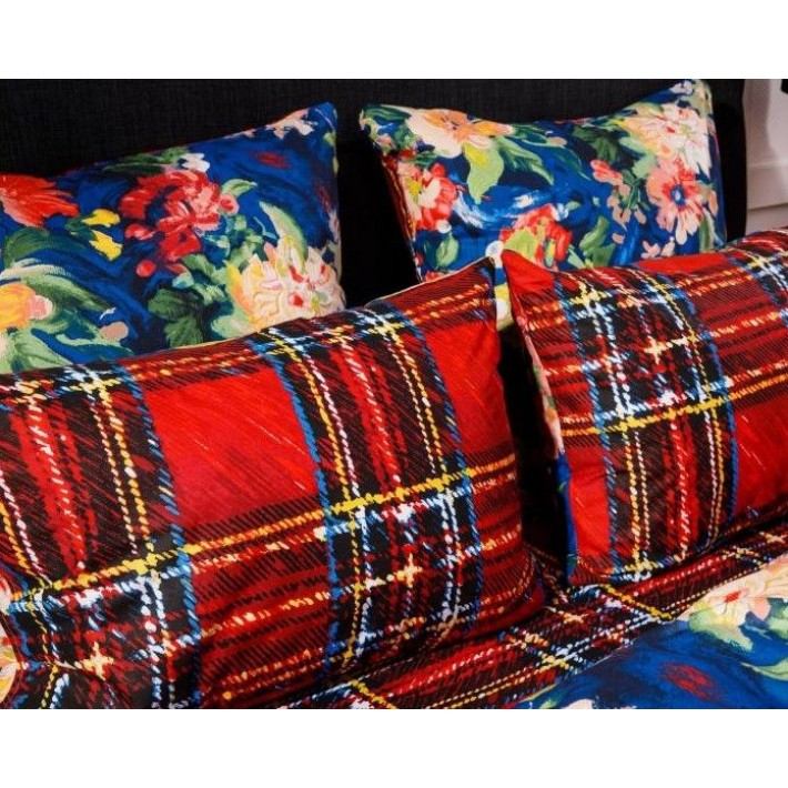 Комплект постельного белья двуспальный из поплина с наволочками 50х70 2 шт Цветы Ночь Нежна