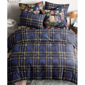 Комплект постельного белья         двуспальный из поплина        с наволочками 50х70 2 шт Цветы Ночь Нежна