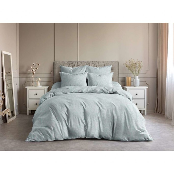 Комплект постельного белья двуспальный из поплина с наволочками 50х70 2 шт Однотонное Ночь Нежна