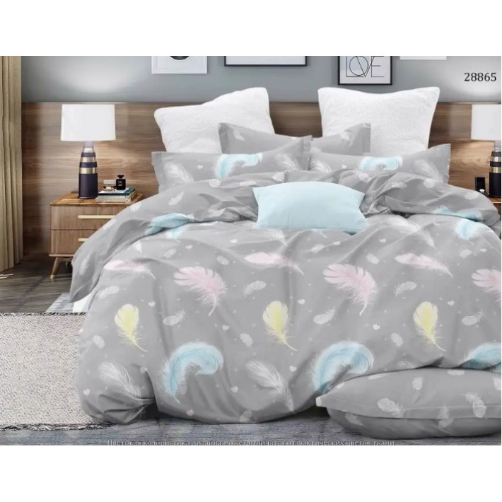 Комплект постельного белья двуспальный из поплина с наволочками 70х70 2 шт Love&Live