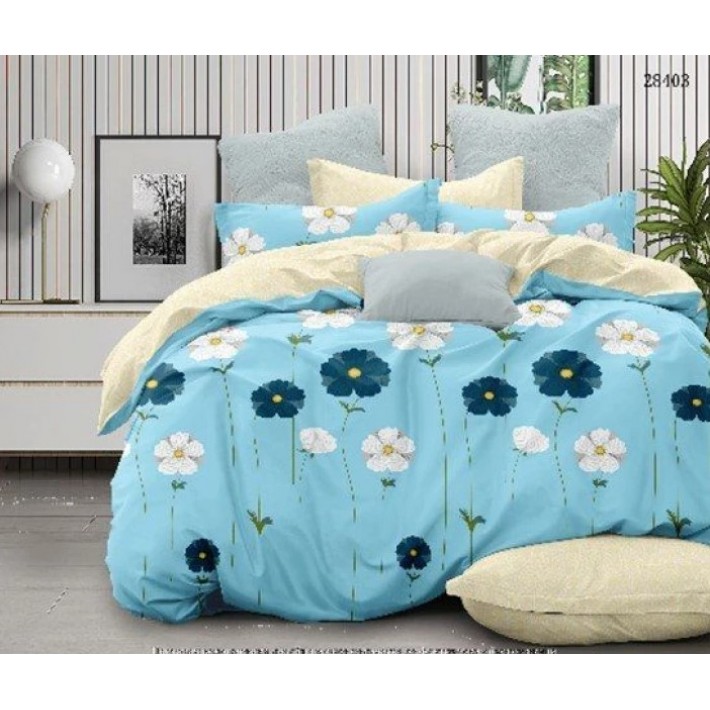 Комплект постельного белья двуспальный из поплина с наволочками 70х70 2 шт Цветы Love&Live