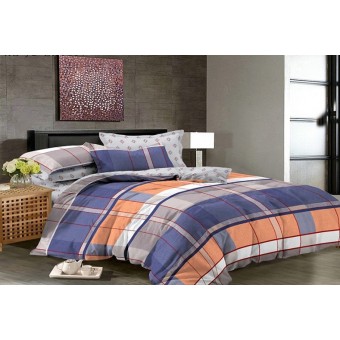 Комплект постельного белья     2 спальный  из сатина, геометрия Luxor  
