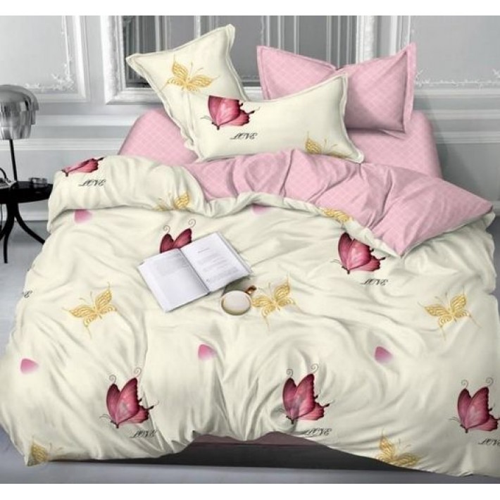 Комплект постельного белья двуспальный из сатина с наволочками 70х70 2 шт Цветы Luxor