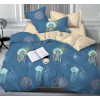 Комплект постельного белья двуспальный из сатина с наволочками 70х70 2 шт Морской Luxor