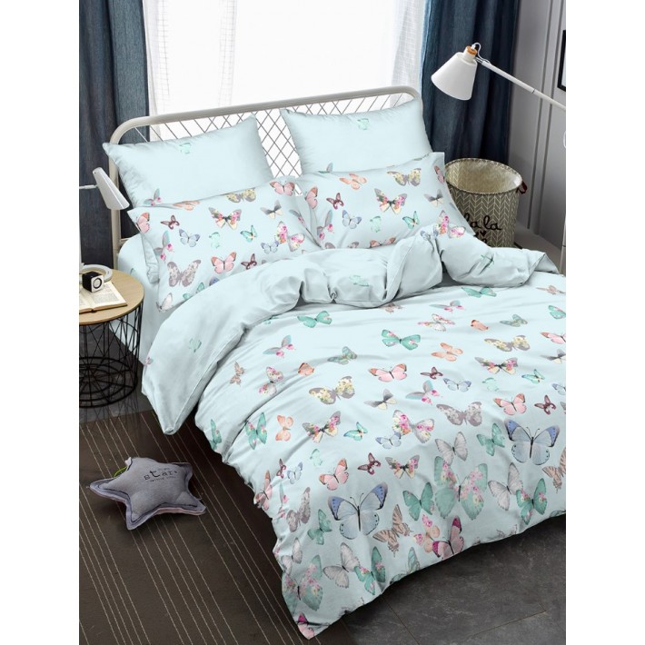 Комплект постельного белья     2 спальный  из сатина, бабочки Amore Mio  