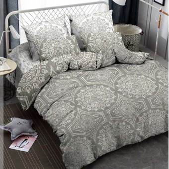 Комплект постельного белья        двуспальный из сатина        с наволочками 70х70 2 шт Рисунок Amore Mio  