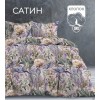 Комплект постельного белья двуспальный из сатина с наволочками 50х70 2 шт Цветы The Дом