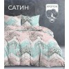 Комплект постельного белья двуспальный из сатина с наволочками 50х70 2 шт Рисунок The Дом
