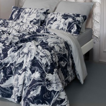 Комплект постельного белья         двуспальный из сатина        с наволочками 50х70 2 шт Двойной дизайн The Дом