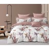 Комплект постельного белья двуспальный из сатина с наволочками 70х70 2 шт Цветы Kuzina